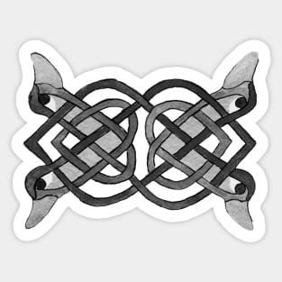 BLACK Celtic knotwork Sticker